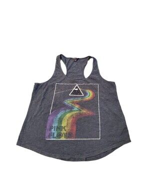 Rock & Republic Women's Gray Pink Floyd Dark Side Of The Moon Tank Top XL